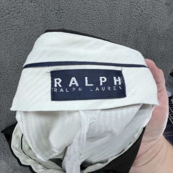 Ralph Ralph Lauren Dress Pants Mens 33x32 Black Flat Front Business - Picture 8 of 9